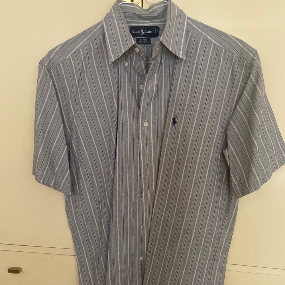 Ralph Lauren grey button down shirt